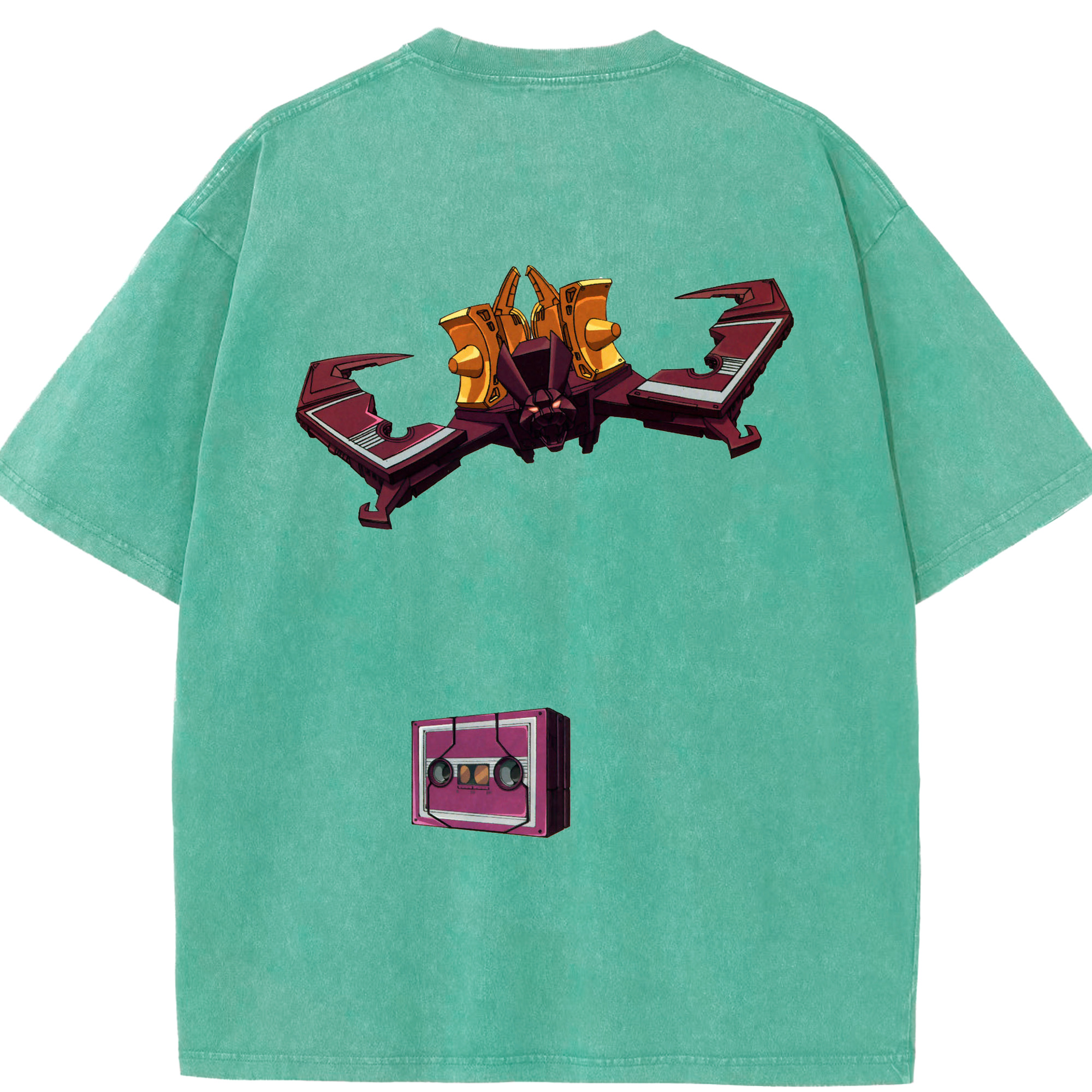 （画像用）  綿100% ヴィンテージ風 半袖Tシャツ（背面プリント）